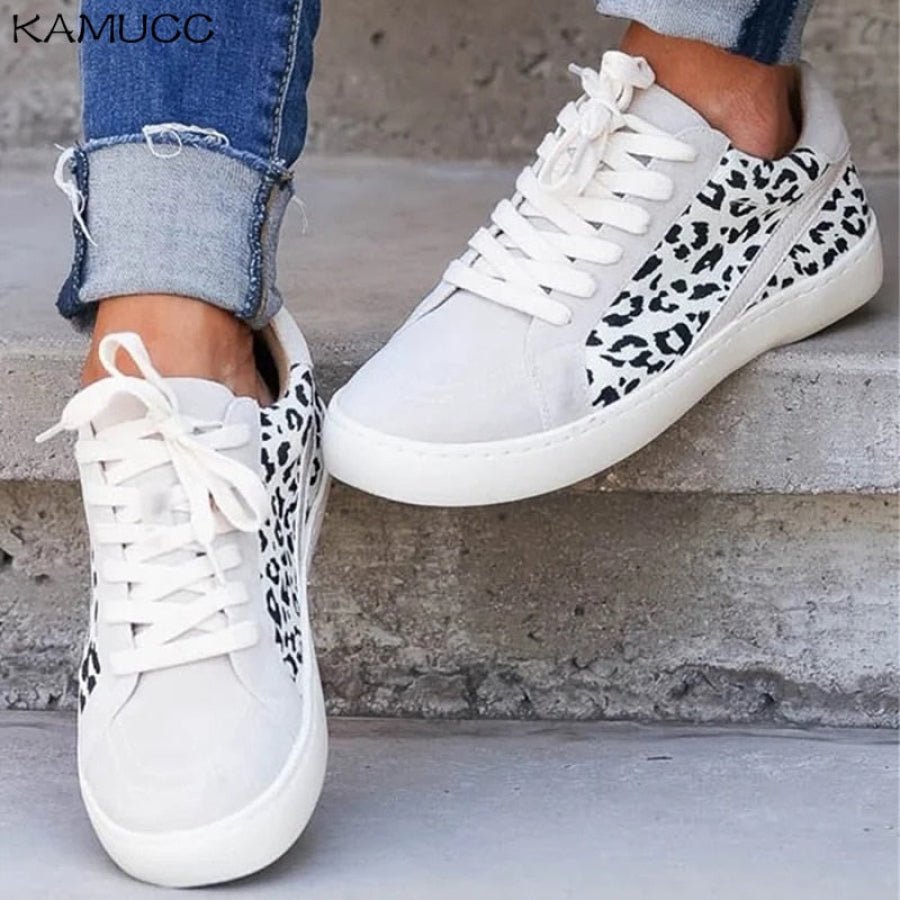 Casual Elite Leopard Sneakers - Women's Fashion - TrenLit