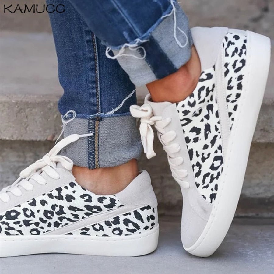 Casual Elite Leopard Sneakers - Women's Fashion - TrenLit