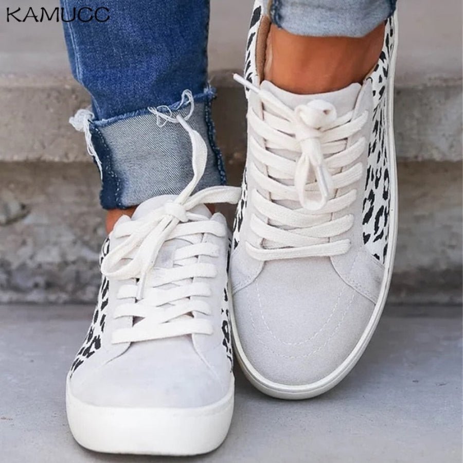 Casual Elite Leopard Sneakers - Women's Fashion - TrenLit