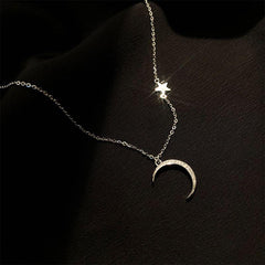 Celestial Charm Silver Necklace - TrenLit