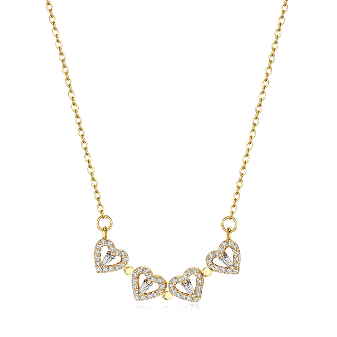 Clover Hearts Necklace - TrenLit