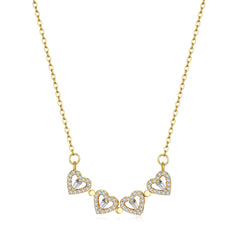 Clover Hearts Necklace - TrenLit