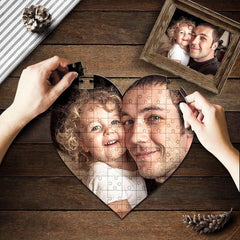 Custom Heart-shaped Photo Puzzle - TrenLit