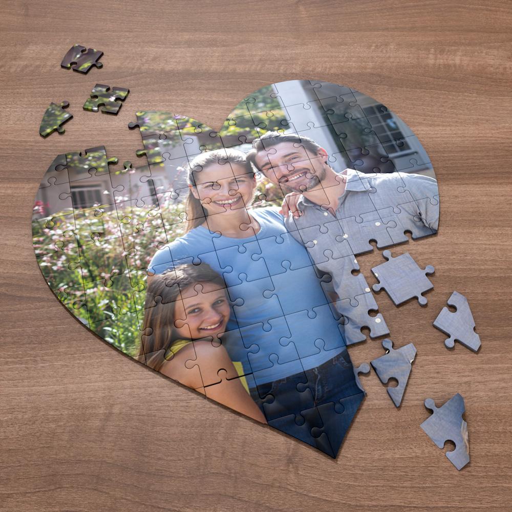 Custom Heart-shaped Photo Puzzle - TrenLit