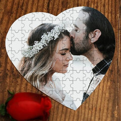 Custom Heart-shaped Photo Puzzle - TrenLit