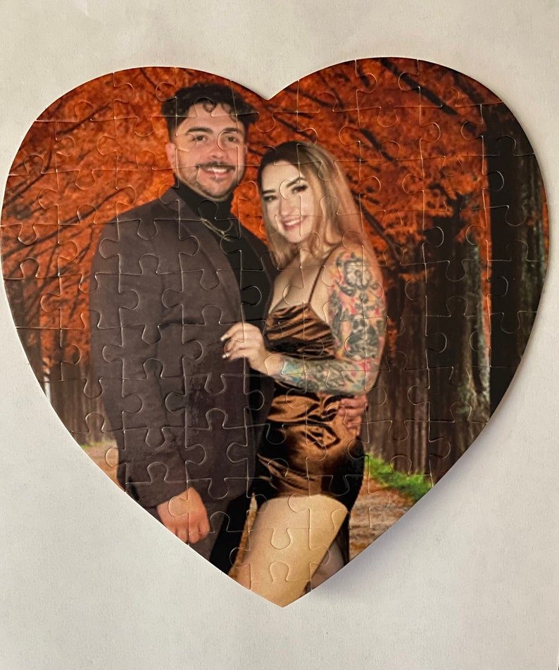 Custom Heart-shaped Photo Puzzle - TrenLit