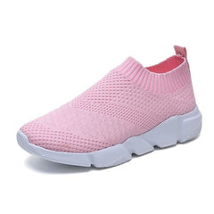 Effortless Chic Women's Knit Slip-On Sneakers - TrenLit