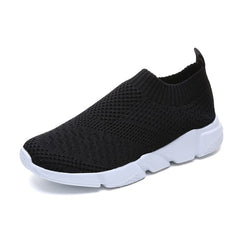 Effortless Chic Women's Knit Slip-On Sneakers - TrenLit