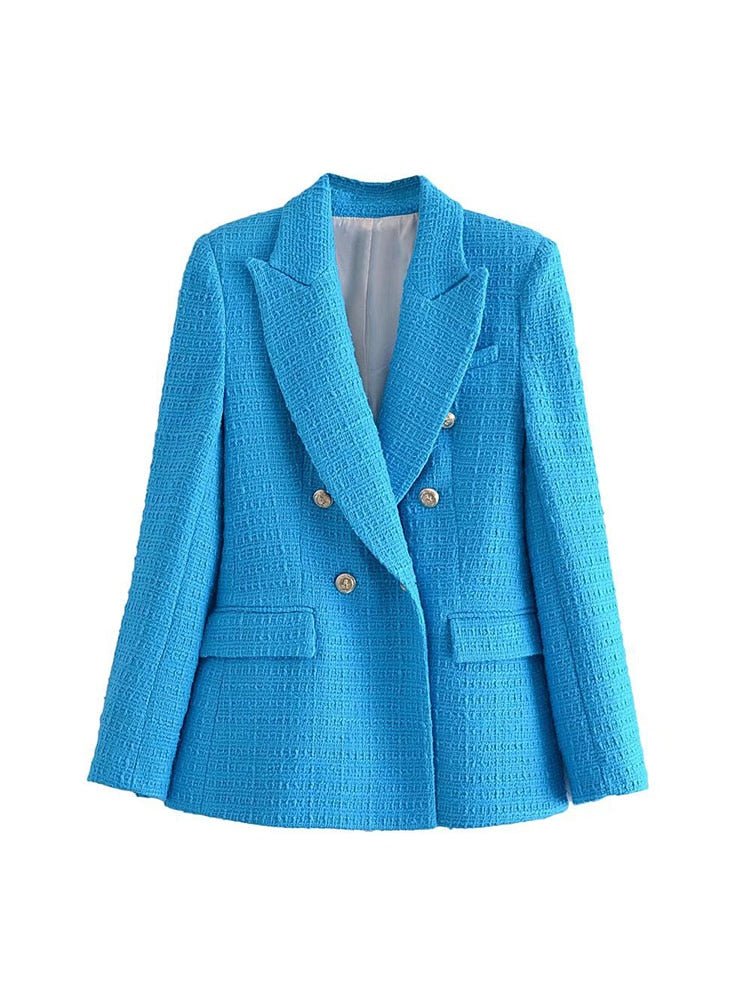 Elegant Emerald Tweed Blazer® - Latest Collection - TrenLit