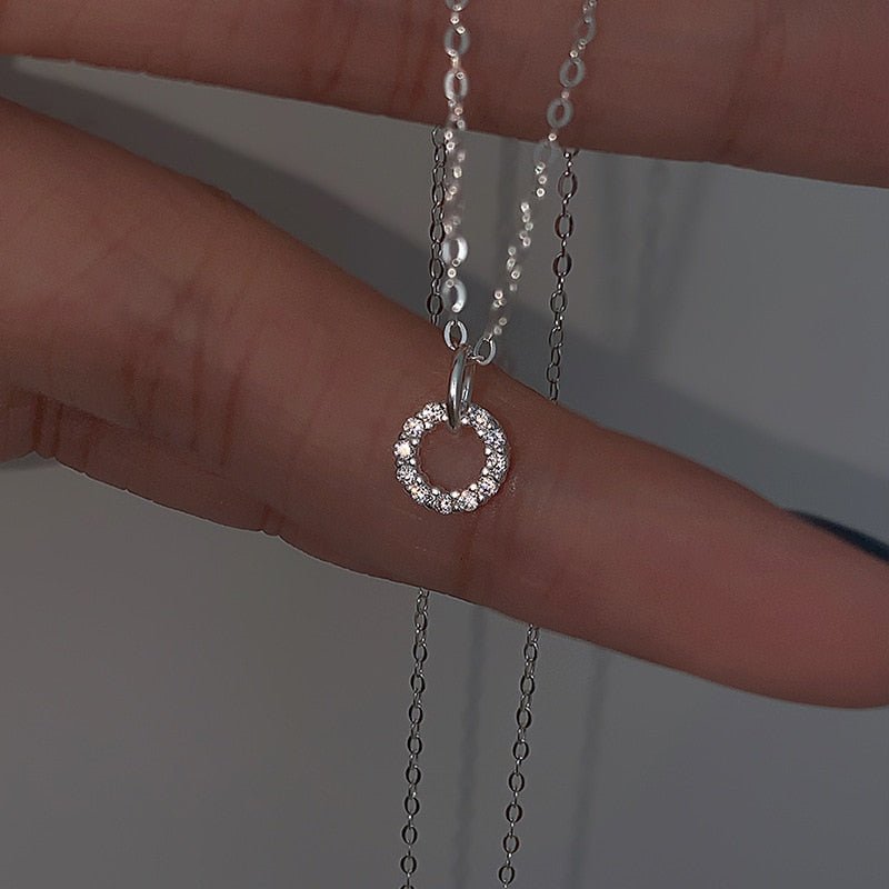 Elegant Radiance Silver Necklace - TrenLit