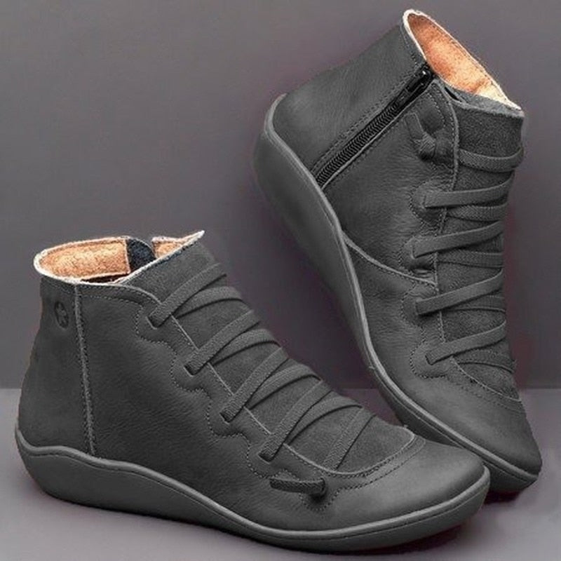 ElegantStride® Women's Leather Boots - 50% OFF - TrenLit