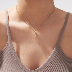 Gold Hug Necklace - TrenLit