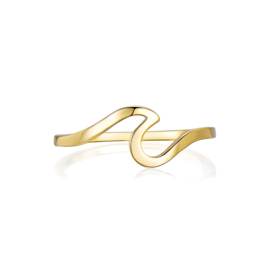 Gold Wave Ring - TrenLit