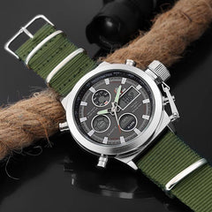 GoldenHour® Men's Watch - Army Strap - TrenLit