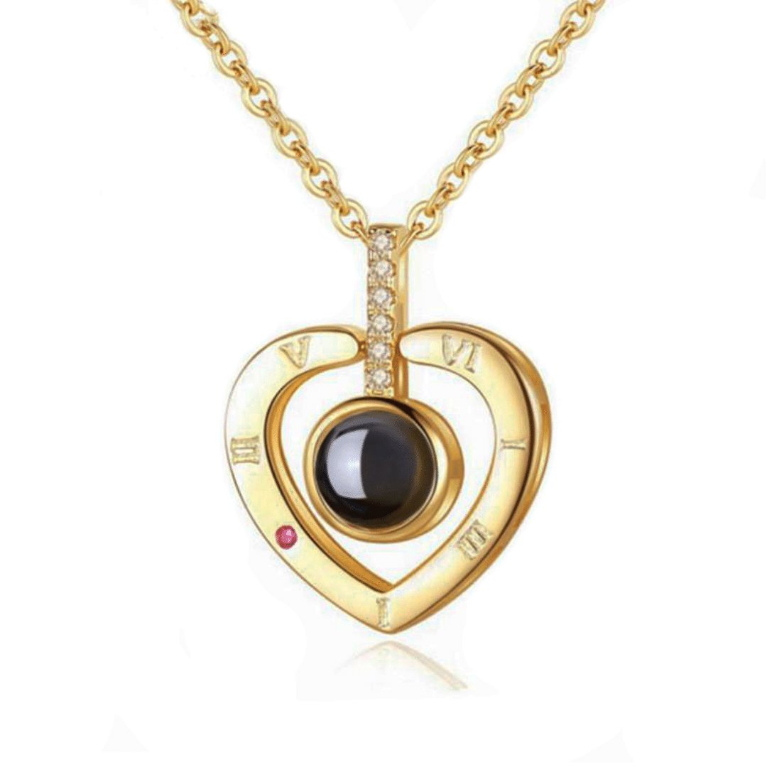 Heart Pendant Photo Projection Necklace - TrenLit