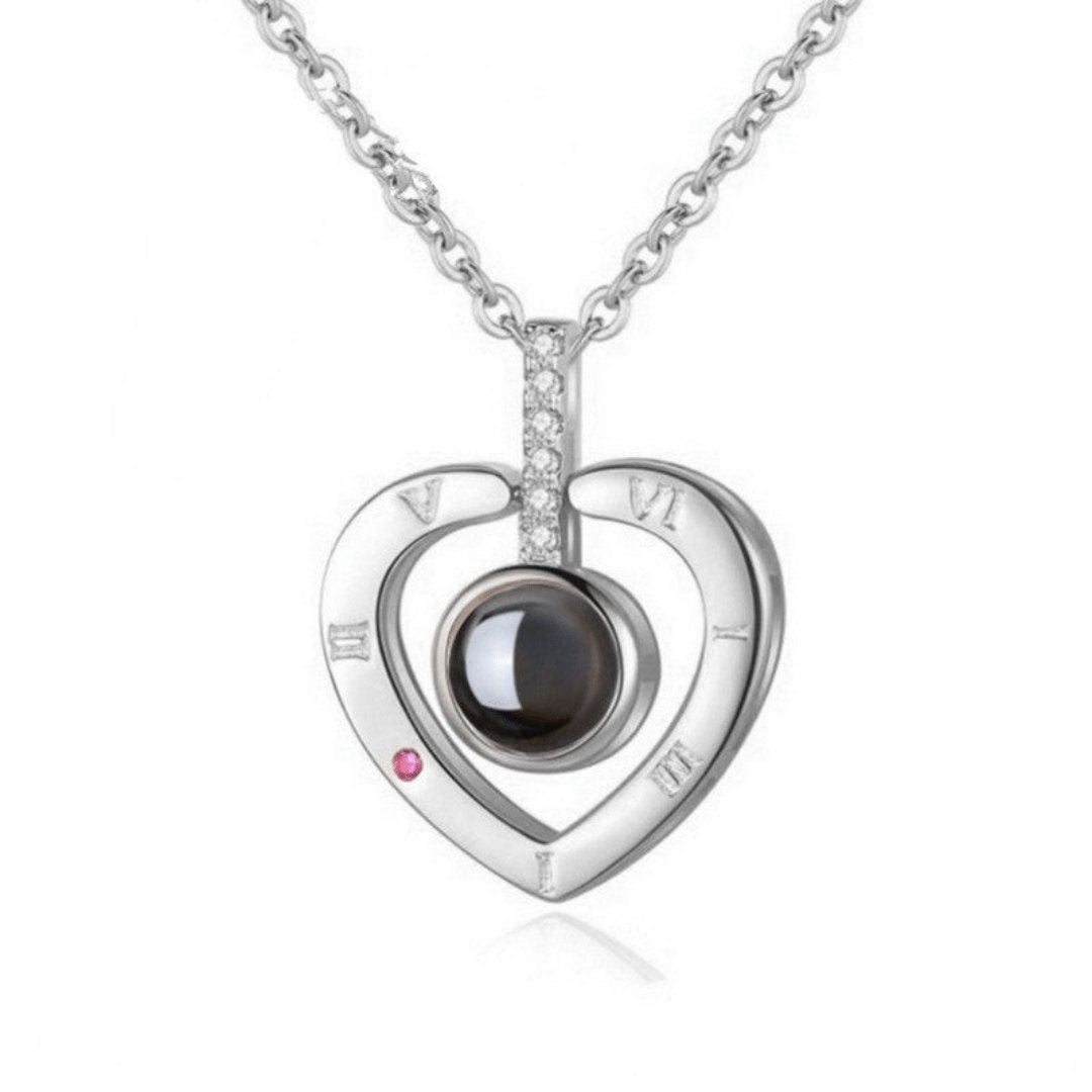 Heart Pendant Photo Projection Necklace - TrenLit