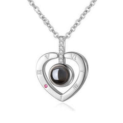 Heart Pendant Photo Projection Necklace - TrenLit