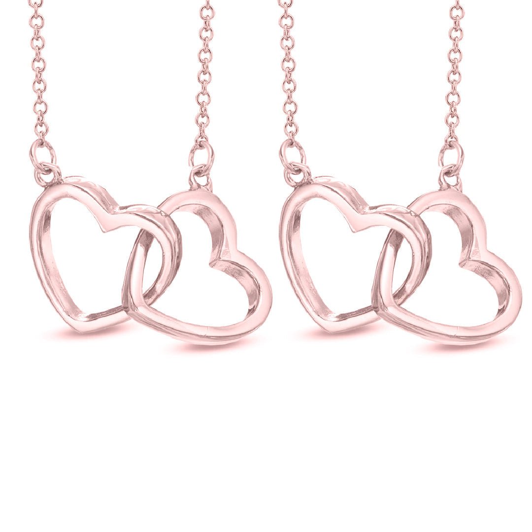 Hearts Connect Necklace™ in Rose Gold - TrenLit