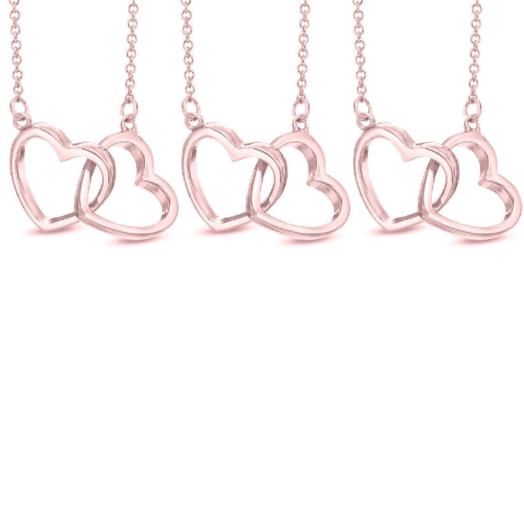 Hearts Connect Necklace™ in Rose Gold - TrenLit