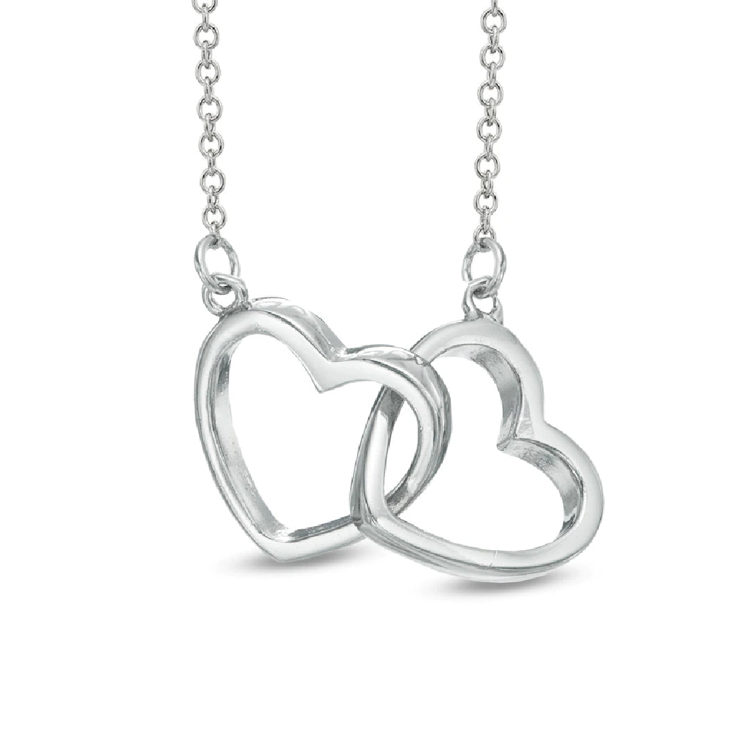 Hearts Connect Necklace™ in Silver - TrenLit