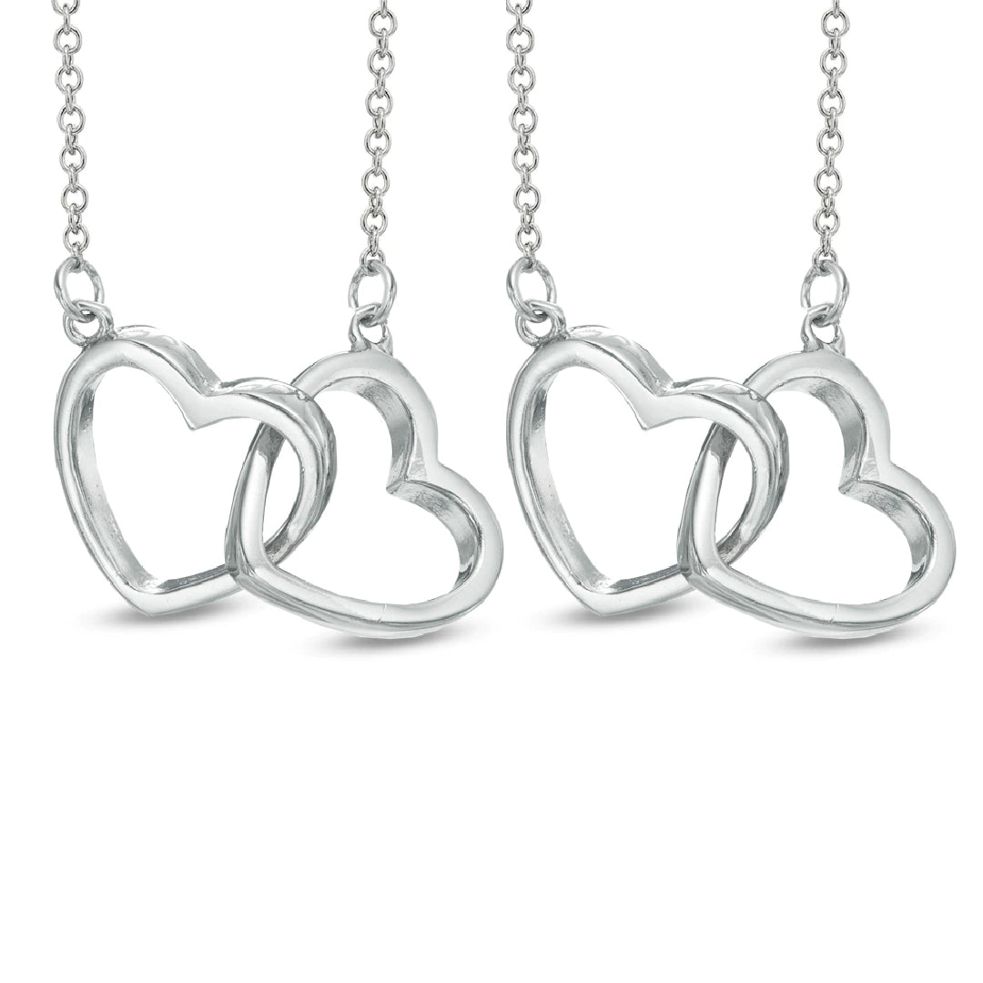 Hearts Connect Necklace™ in Silver - TrenLit