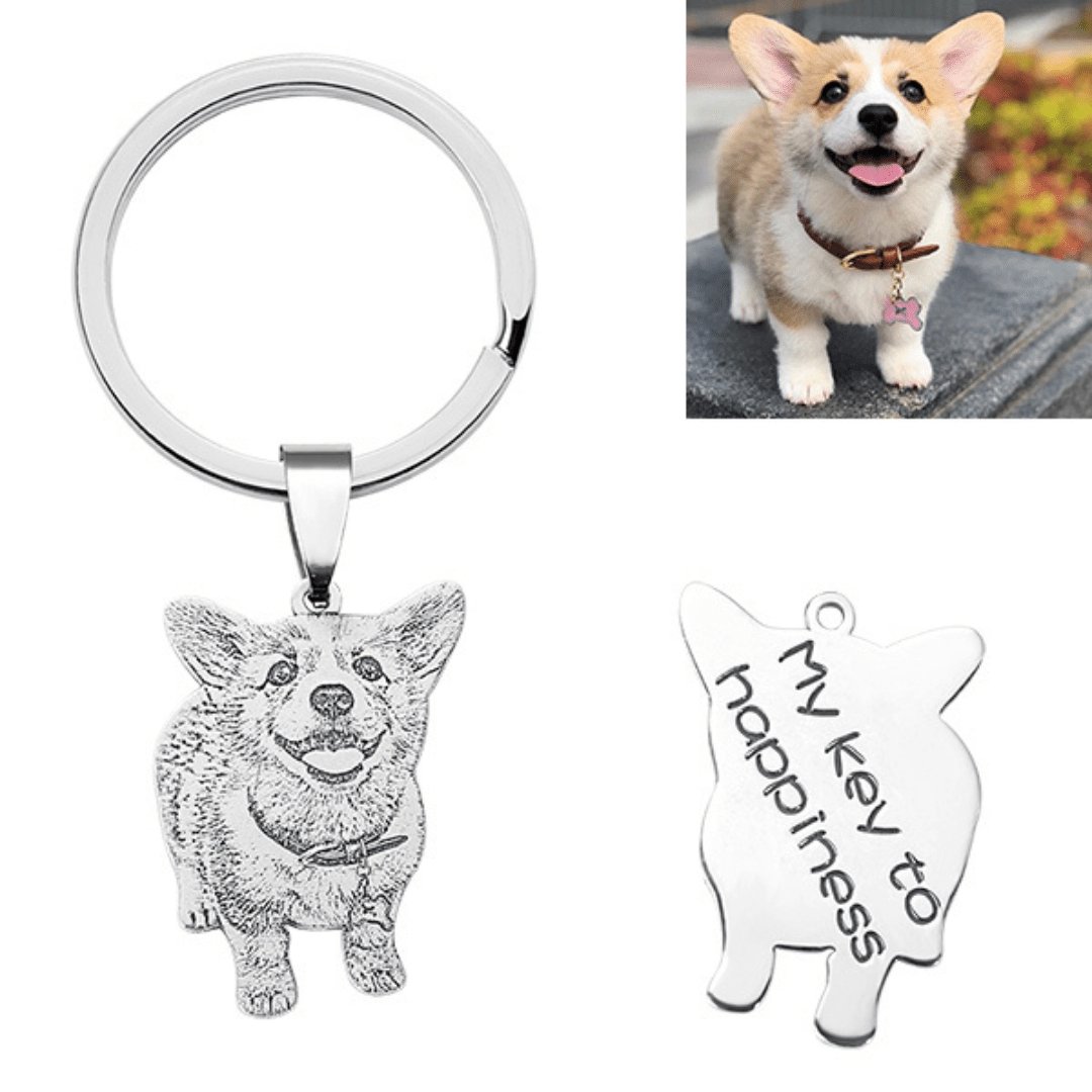 Lifelike Custom Engraved Pet Photo Keychain - TrenLit