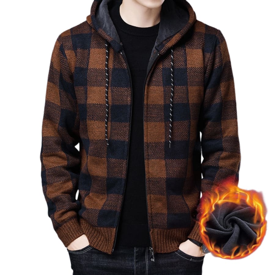 LuxeTherm Plaid Hooded Jacket - TrenLit