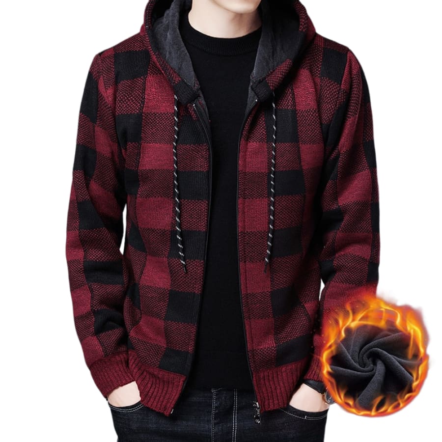 LuxeTherm Plaid Hooded Jacket - TrenLit