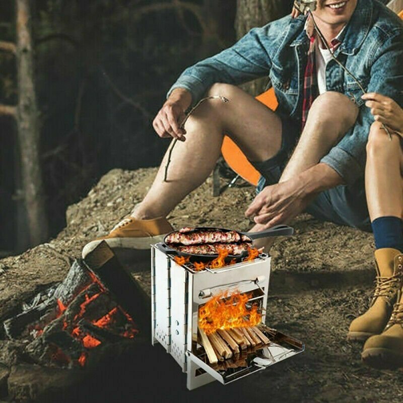 Mini portable camping firewood stove - TrenLit