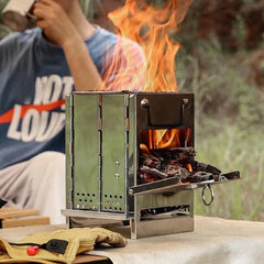 Mini portable camping firewood stove - TrenLit