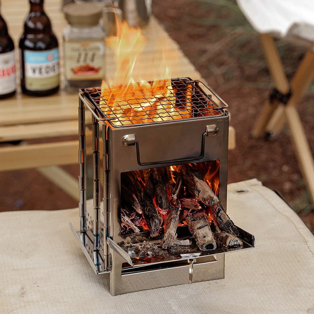 Mini portable camping firewood stove - TrenLit