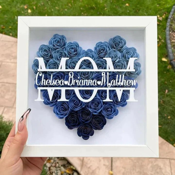 Mom Heart Shaped Flower Box - TrenLit