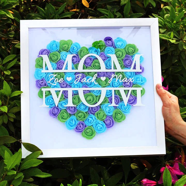 Mom Heart Shaped Flower Box - TrenLit