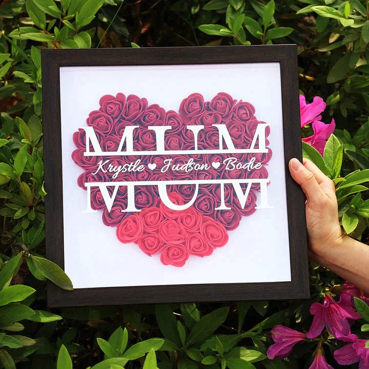 Mom Heart Shaped Flower Box - TrenLit