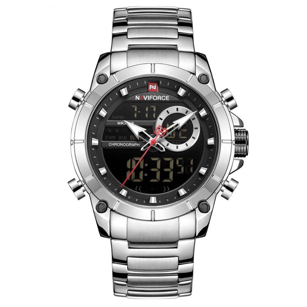 Naviforce Men's Waterproof Steel Wristwatch - TrenLit