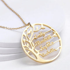 Personalized Family Tree Name Necklace - TrenLit