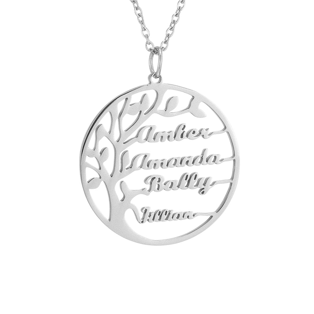 Personalized Family Tree Name Necklace - TrenLit