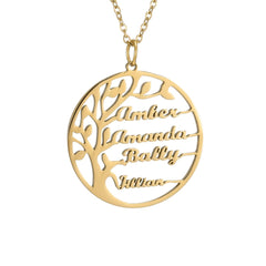 Personalized Family Tree Name Necklace - TrenLit