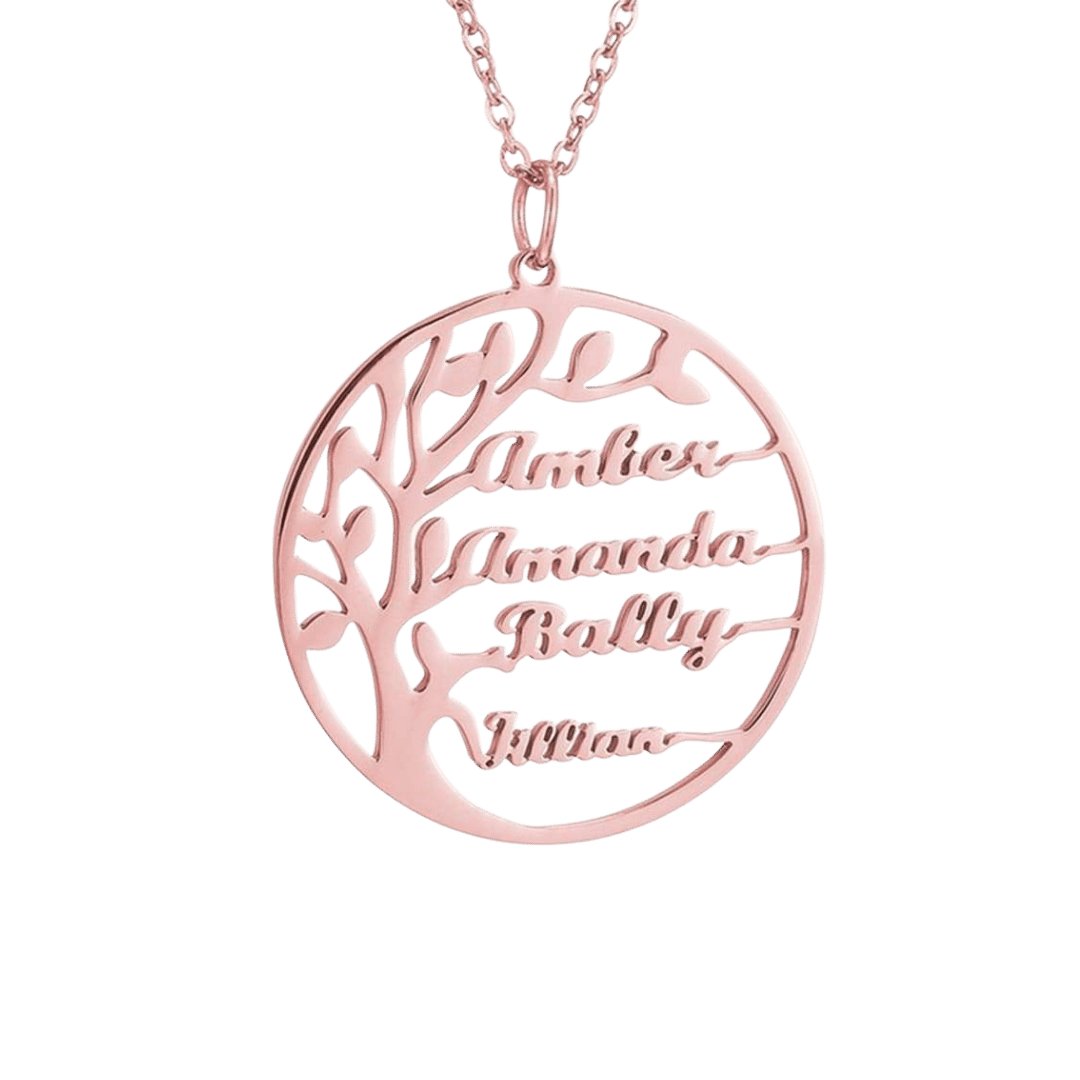 Personalized Family Tree Name Necklace - TrenLit