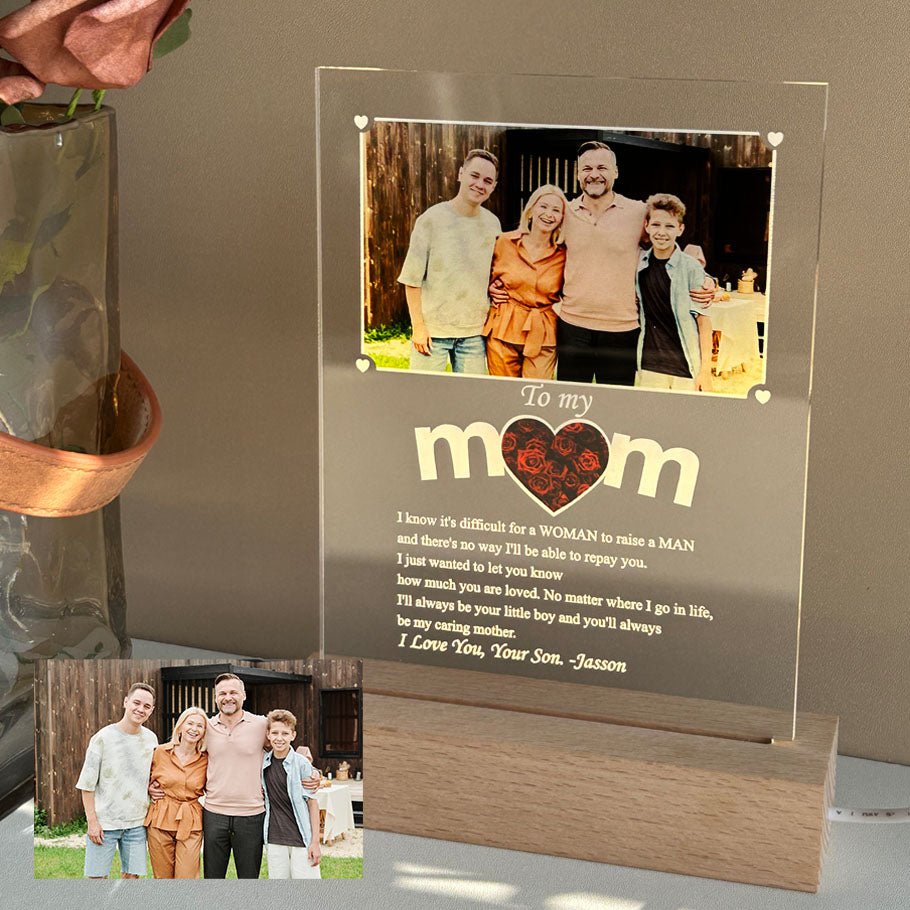 Personalized MOM Night Light with Photo - TrenLit