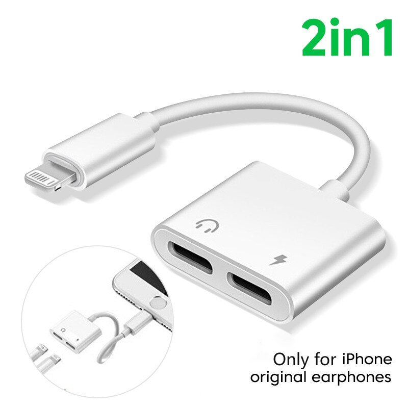 PowerSound | 2 in 1 Lightning Adapter for iPhone - TrenLit