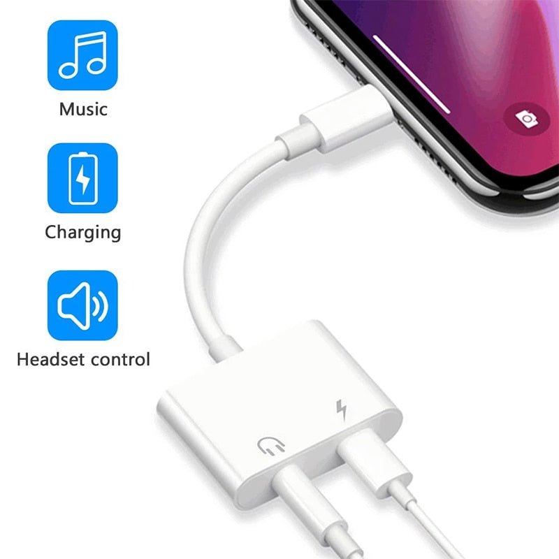 PowerSound | 2 in 1 Lightning Adapter for iPhone - TrenLit