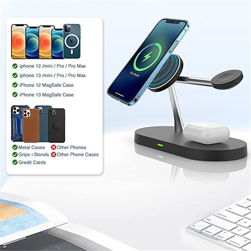 PowerTray 3-in-1 Wireless Charger - TrenLit