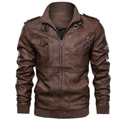 Premium Genuine Leather Men's Jacket with Removable Hood - TrenLit