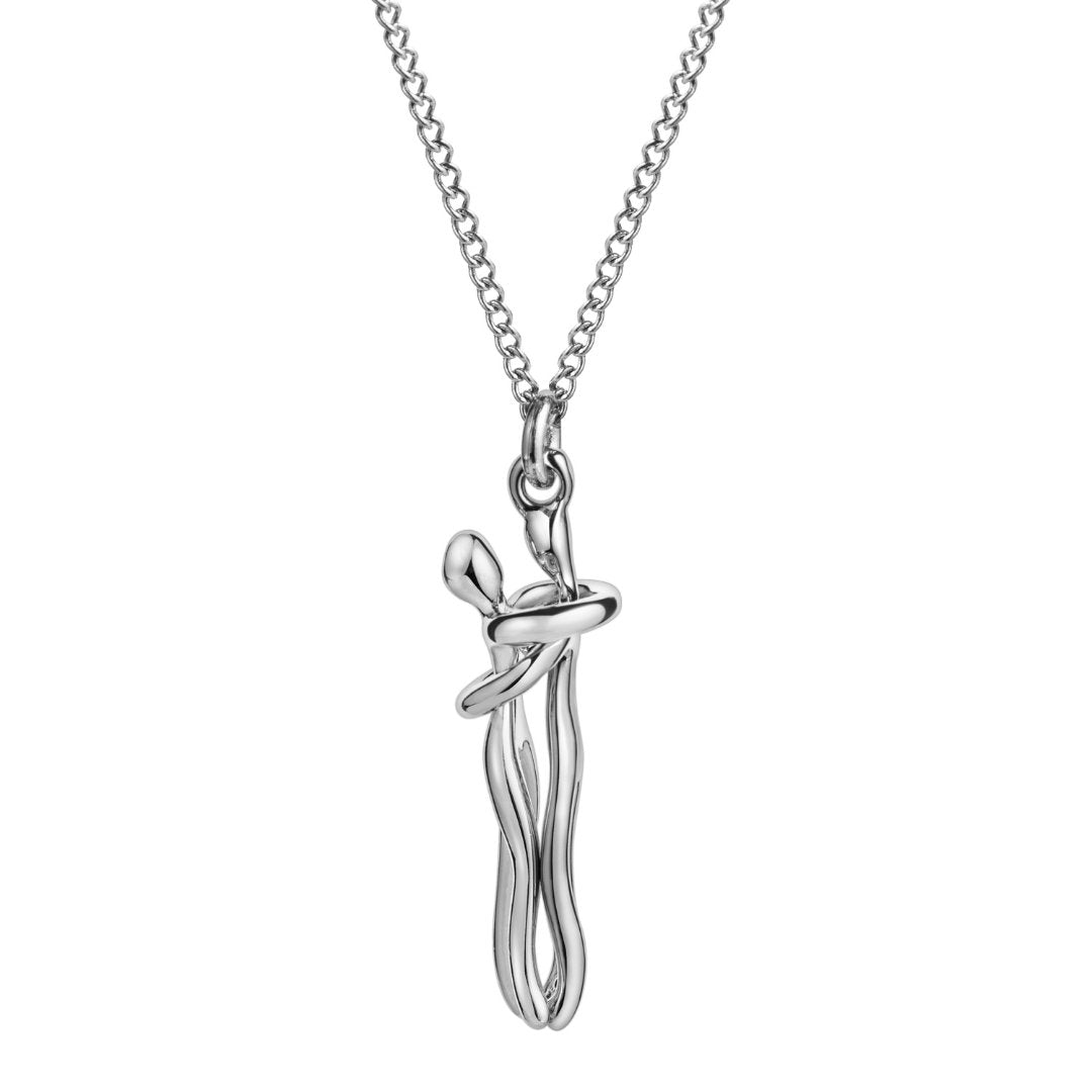 Silver Hug Necklace - TrenLit