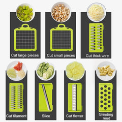 SliceBox™ - 12-in-1 Efficient Vegetable Chopper with Built-in Container - TrenLit