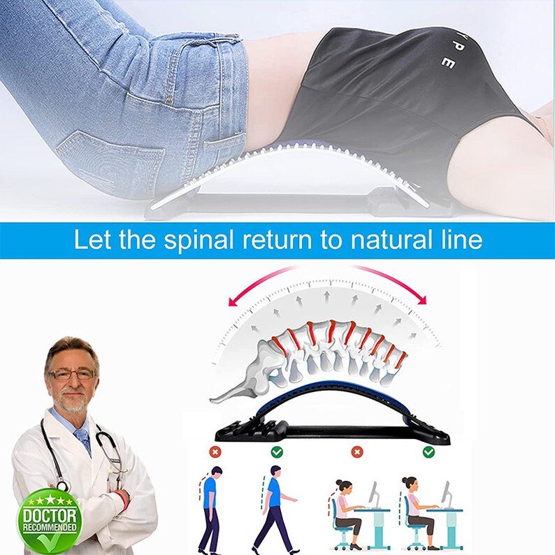 SpineAlign Pro™ Acupressure Back Stretcher & Waist Massager - TrenLit