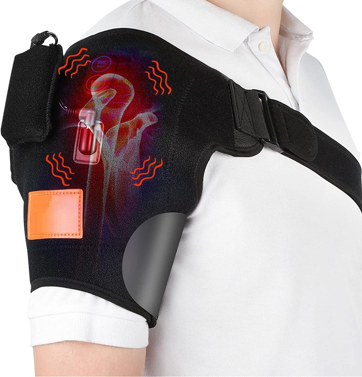 ThermaFlex™ 2-in-1 Shoulder Therapy - Heat & Massage Wrap - TrenLit