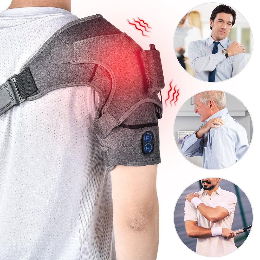 ThermaFlex™ 2-in-1 Shoulder Therapy - Heat & Massage Wrap - TrenLit