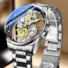 Transparent Luxury Dial Men's Watch - Waterproof and Shockproof - TrenLit